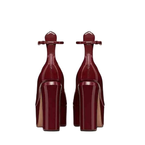 NIB Valentino Garavani EU 37 US 7 Tan-Go Platform Pumps Red Patent Leather $1400 - Picture 3 of 15